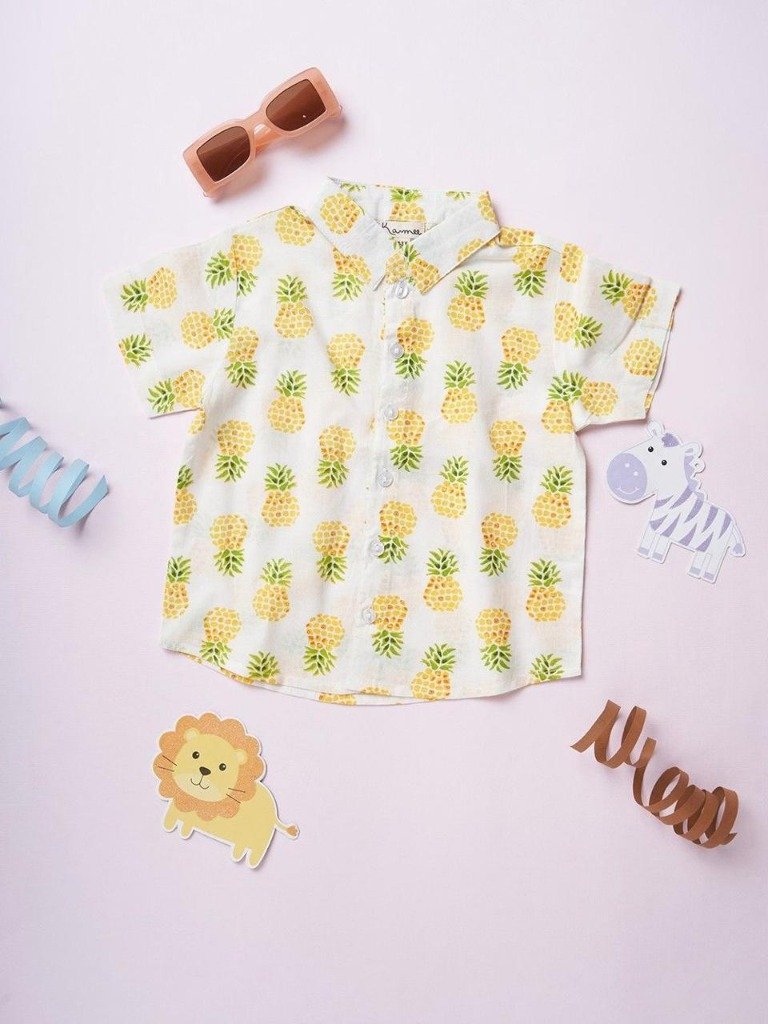Pineapple Print Kids Shirt